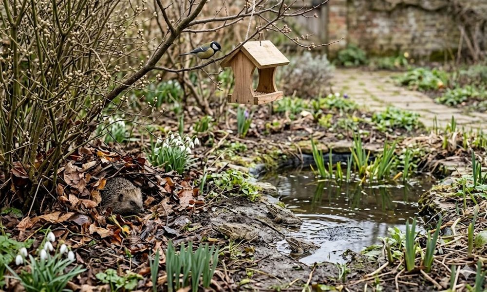 Madarak, sünök, békák – március eleji kerti ökológia