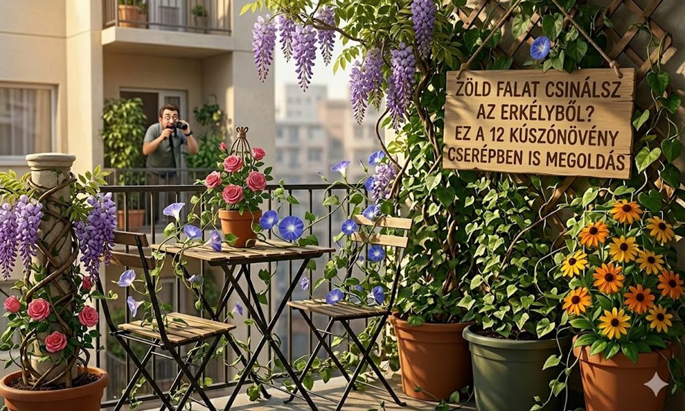 Nincs kerted? Nem baj: ez a 12 kúszónövény cserépben is élő falat csinál az erkélyből