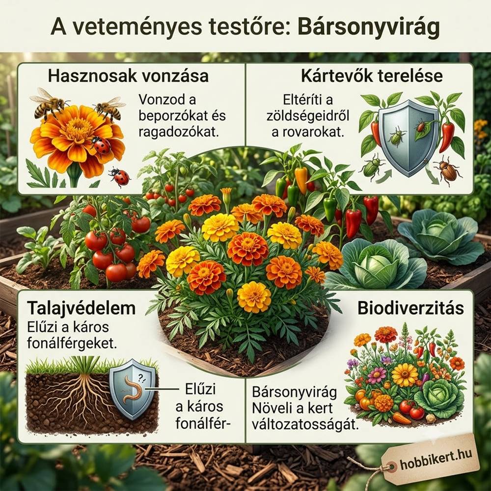 Bársonyvirág a veteményesben