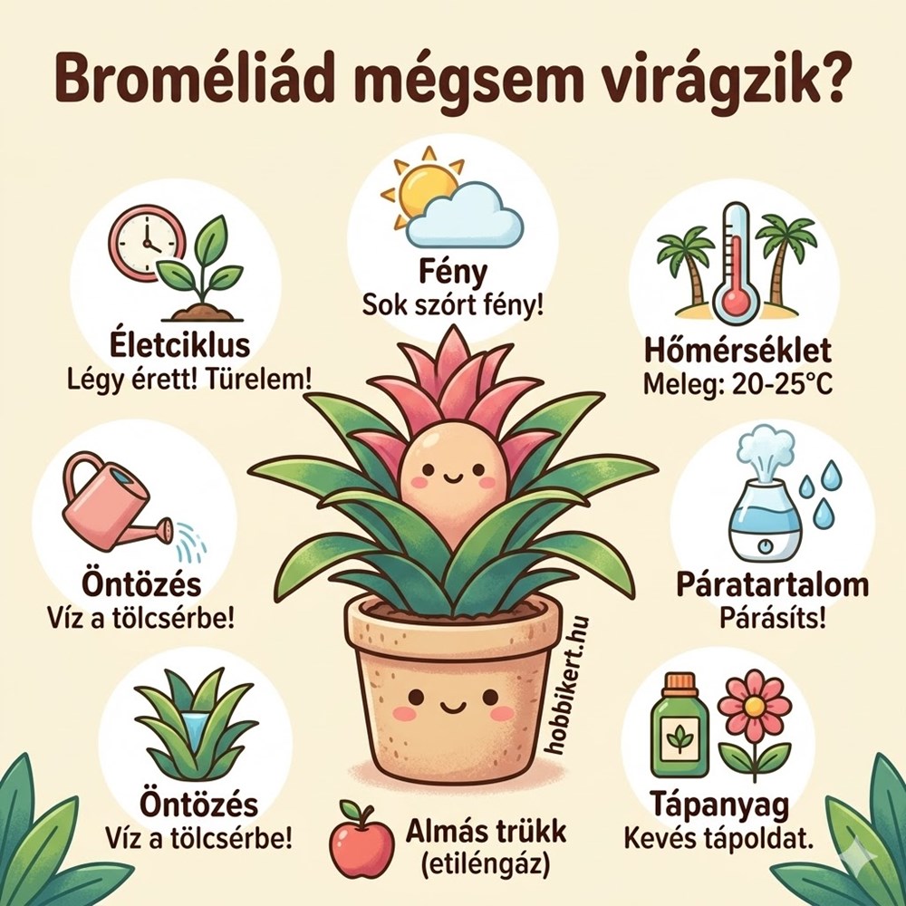 Miért nem virágzik a bromélia?