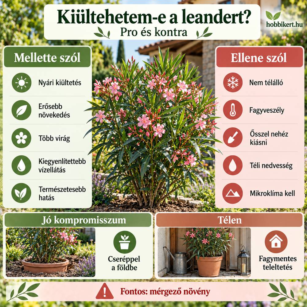 Kiültethetem-e a leandert? Pro és kontra