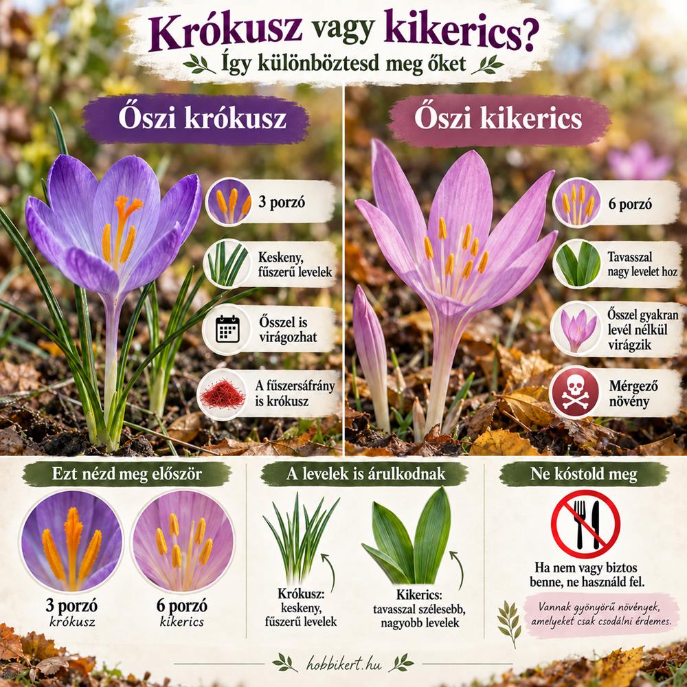 Krókusz vagy őszi kikerics?