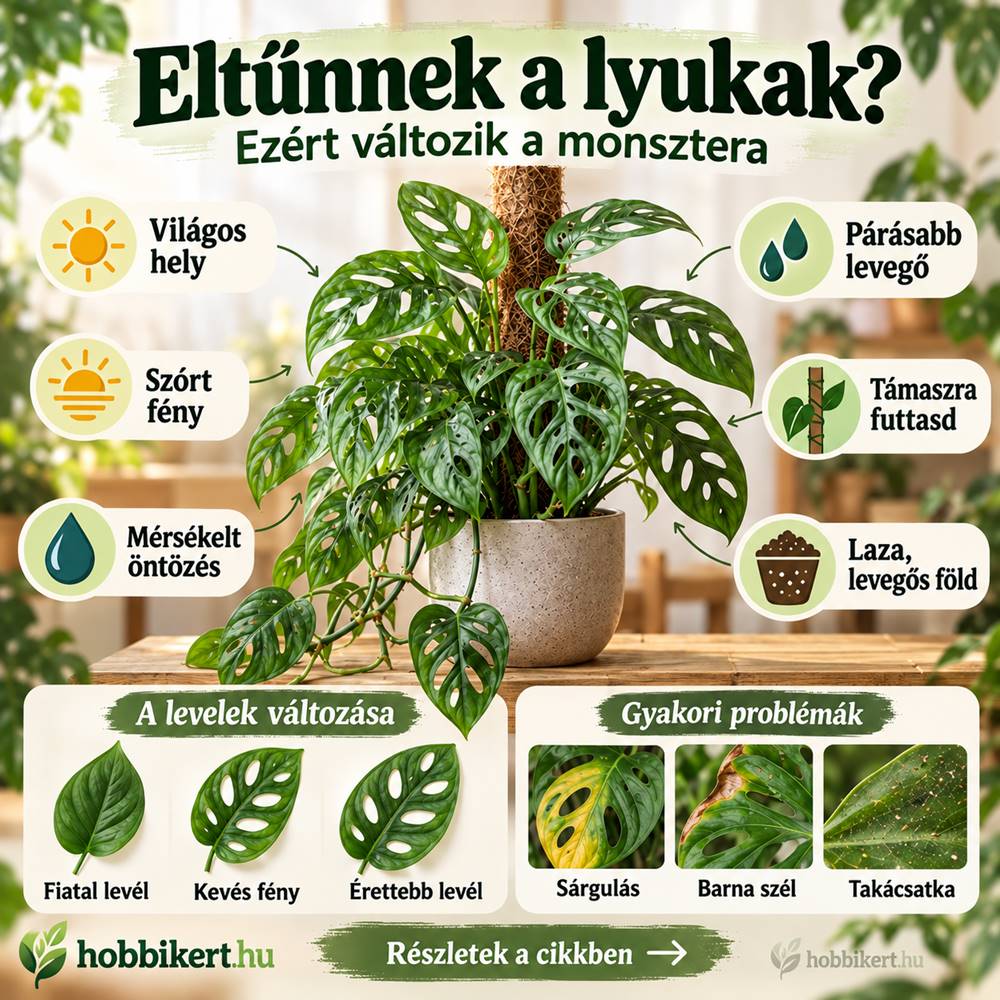 Ezért változik meg a Monstera adansonii