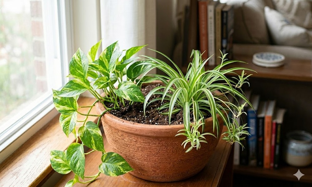 Növénytársítás egyetlen cserépben: így lesz több szobanövényed ugyanannyi munkával