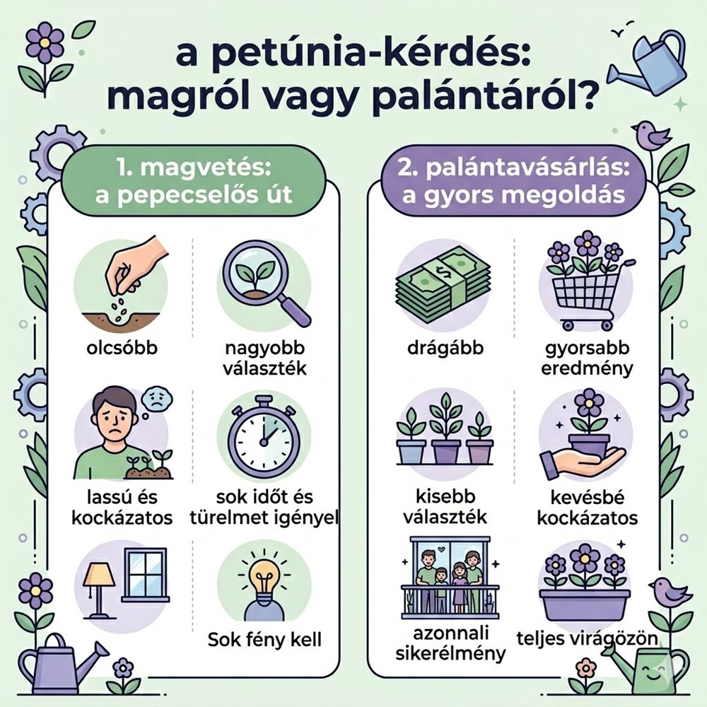 Petúniát már most vessük, vagy inkább vegyünk palántát