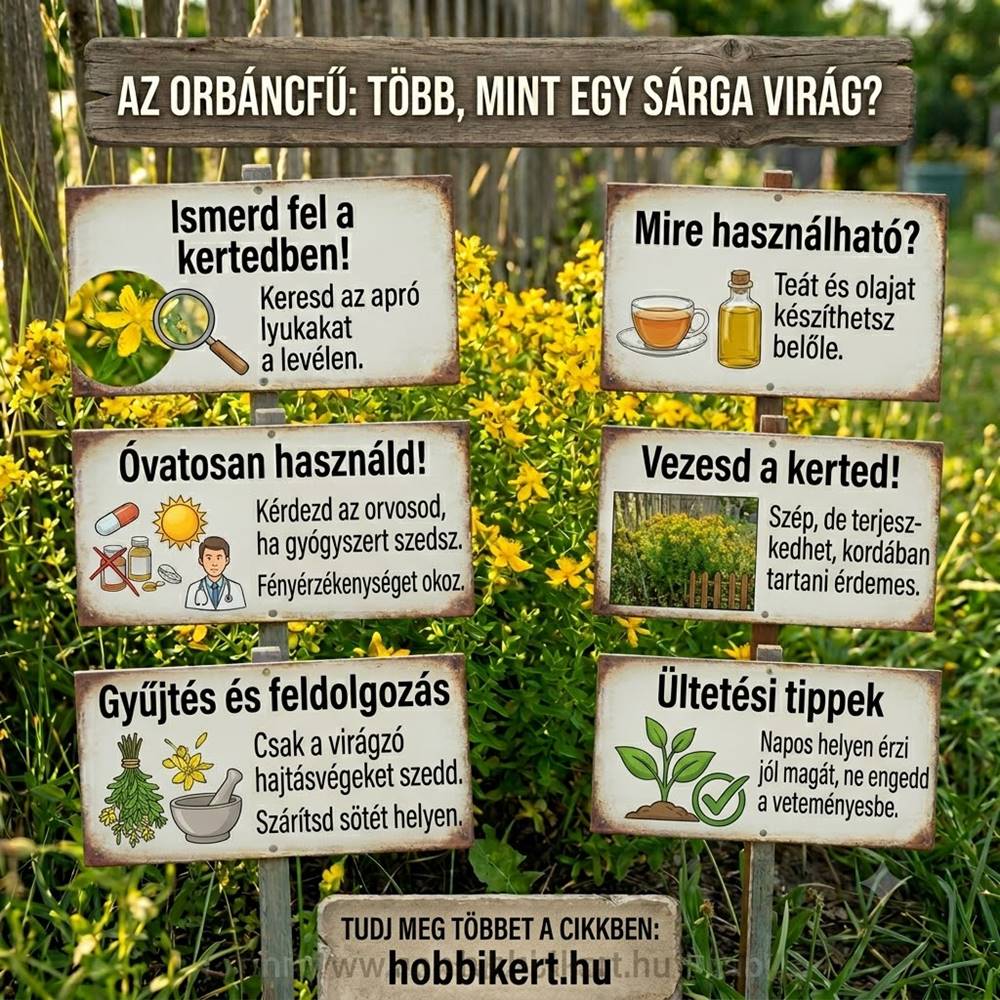 Orbáncfű a kert szélén