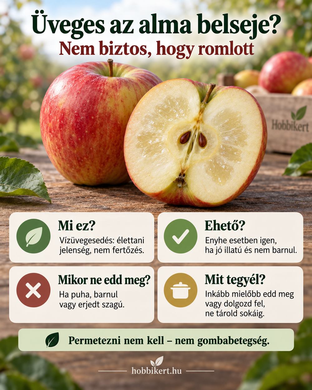 Mitől lesz áttetsző az alma húsa?