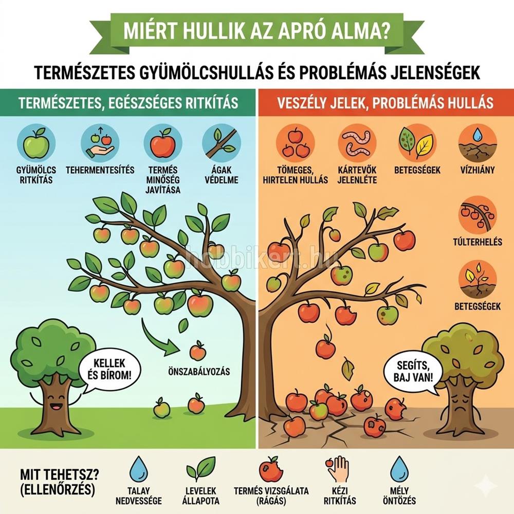 Alma természetes gyümölcshullás