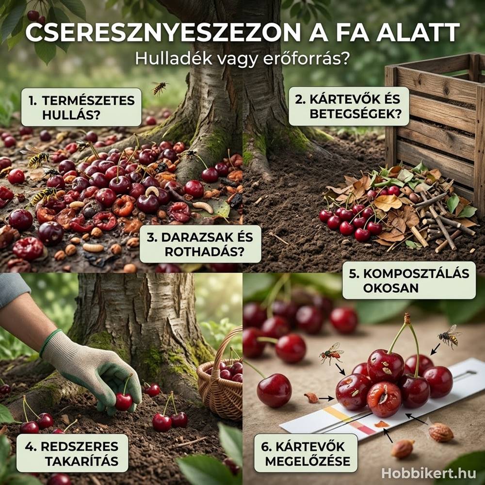 Cseresznyefa lehullott gyümölcs