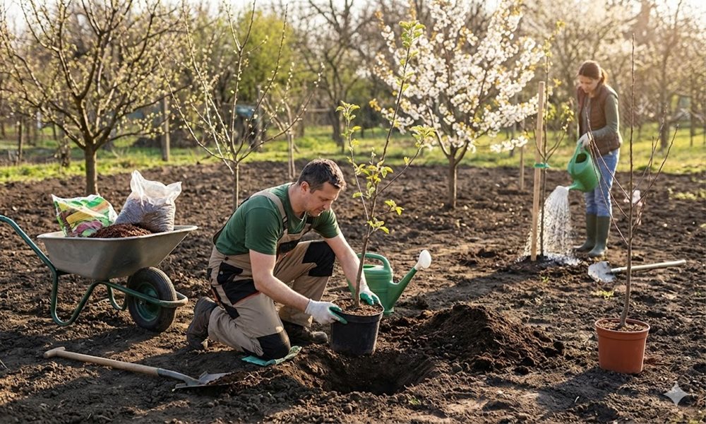Gyümölcsfák ültetése tavasszal – mely fajok indulnak jól márciusban?