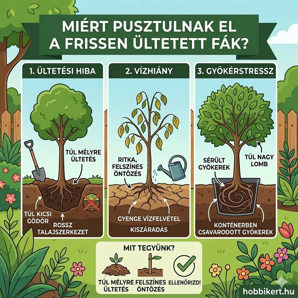 Miért pusztulnak ki a frissen ültetett fák? 