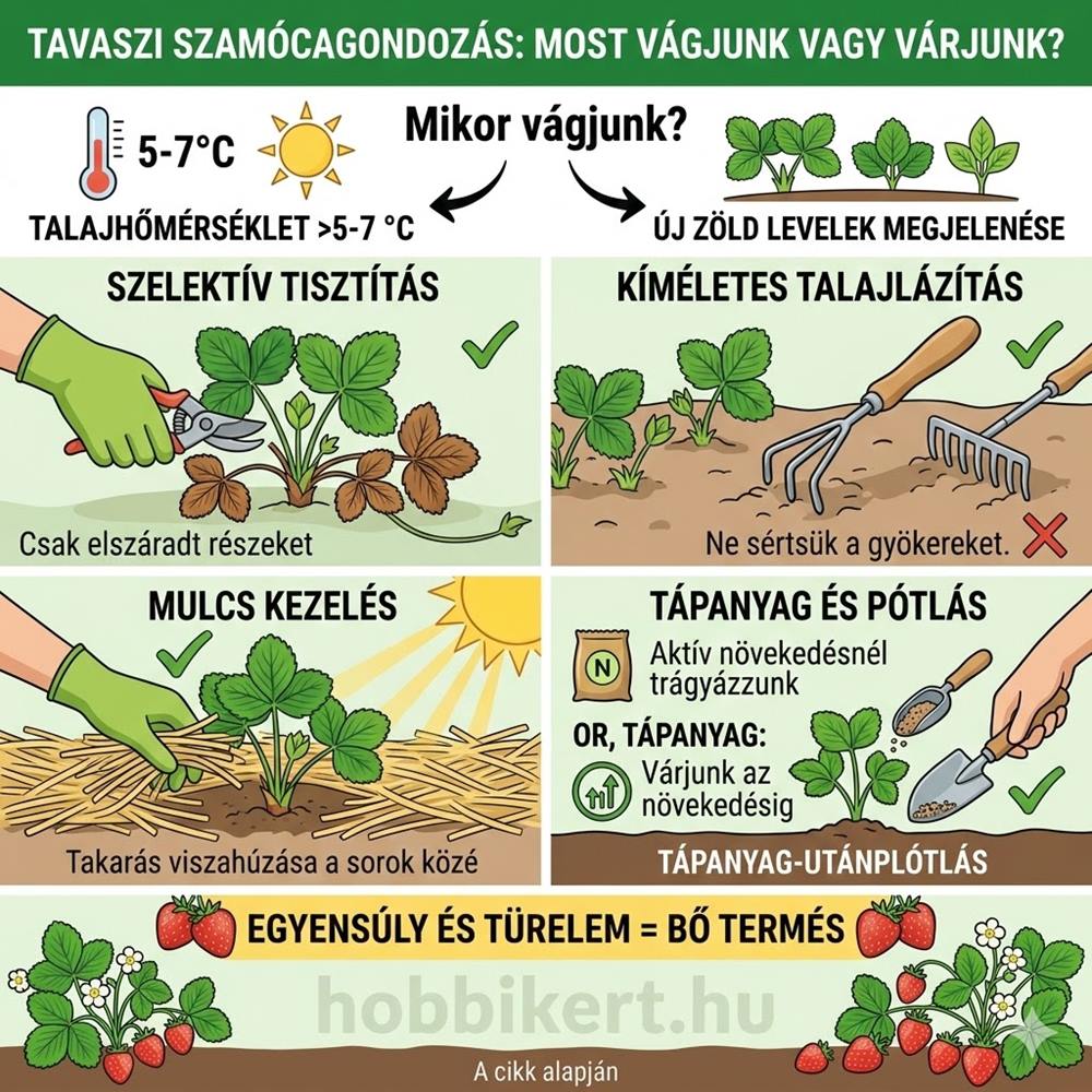 Szamócaágyás rendbetétele