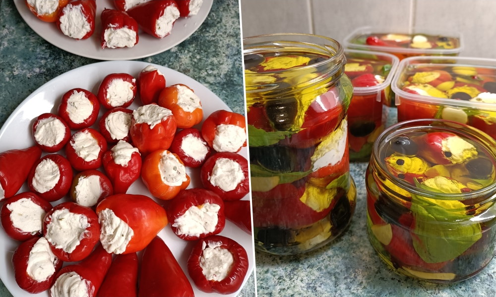 Színes, mediterrán és finom: házi, fűszeres, fetával töltött paprika