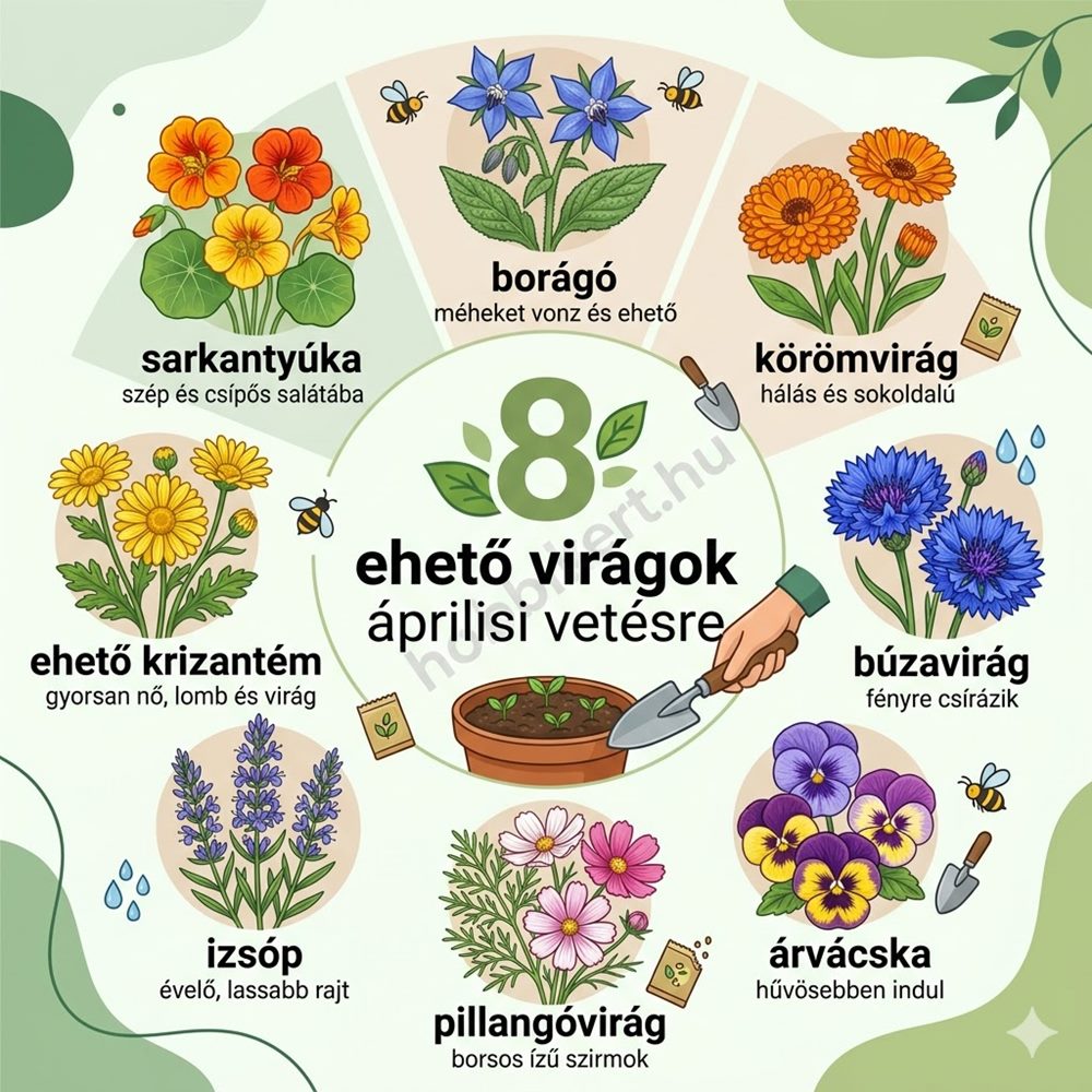 8 ehető virág, amit áprilisban elvethetsz bent 