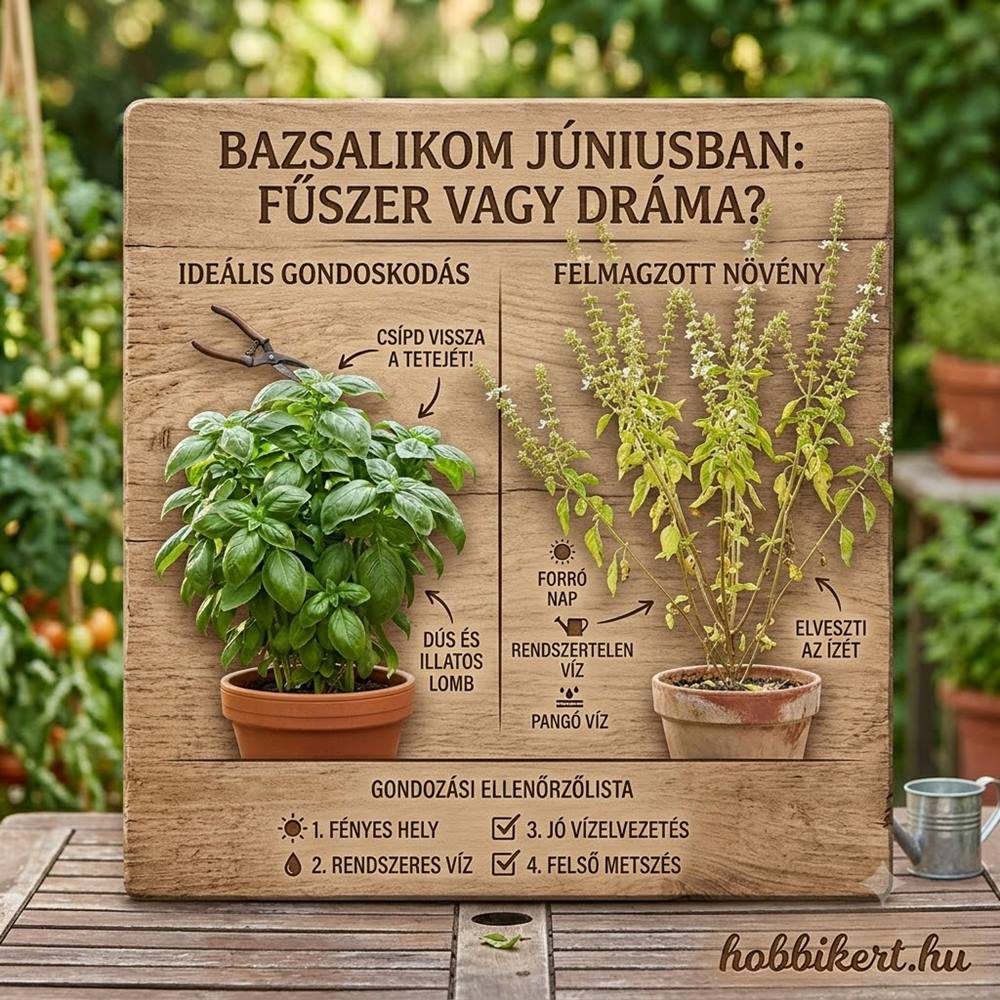 A bazsalikom júniusban