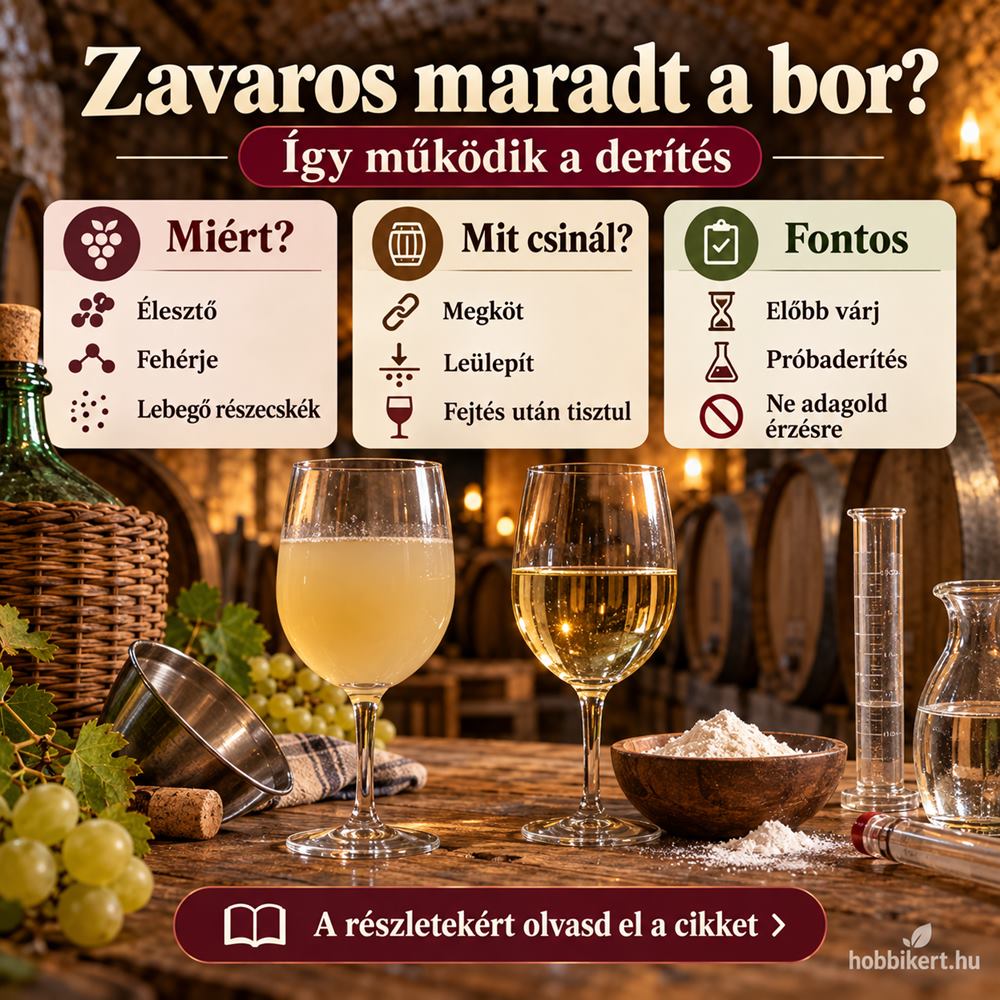 Zavaros maradt a bor? Így működik a derítés
