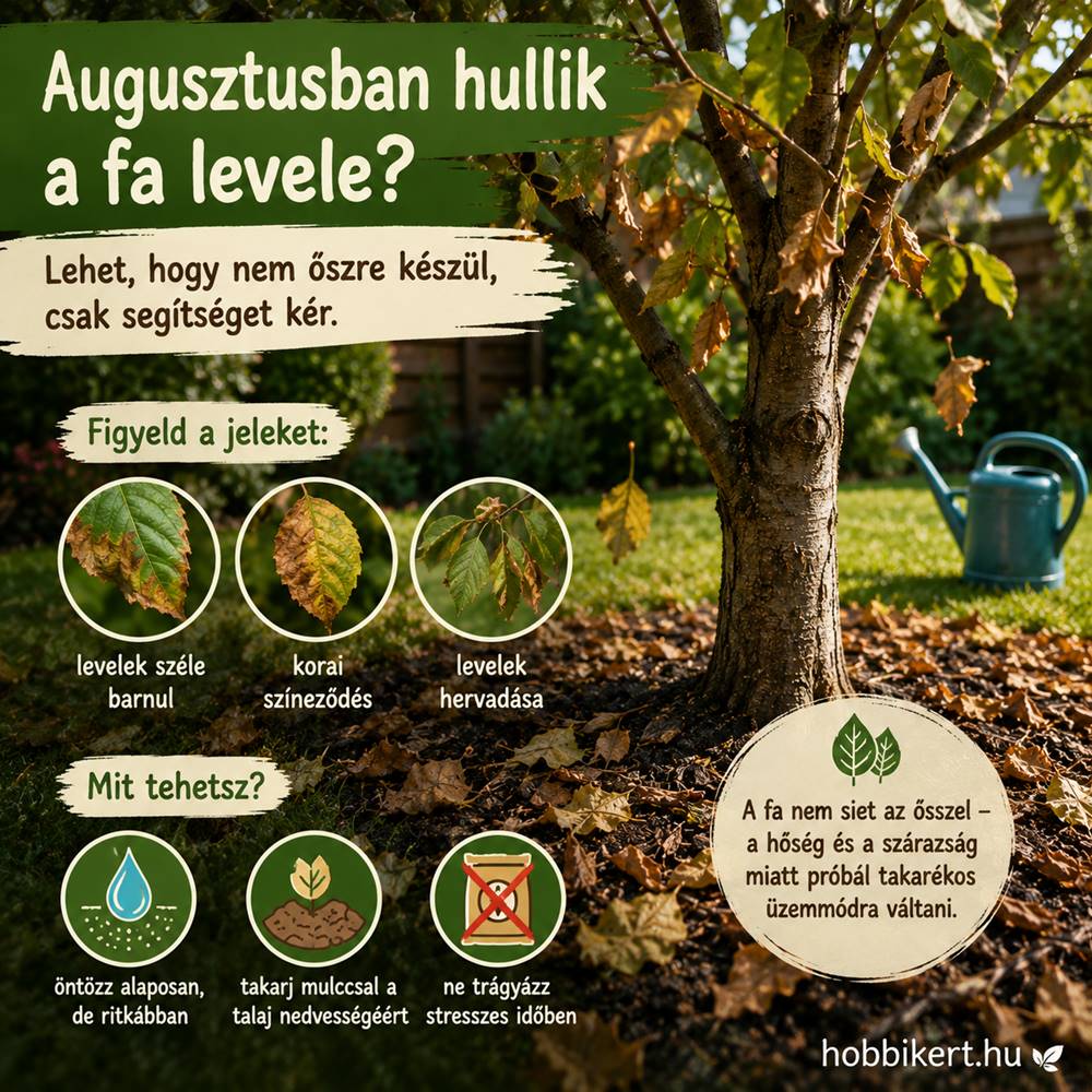 Augusztusban hullik a fa levele?