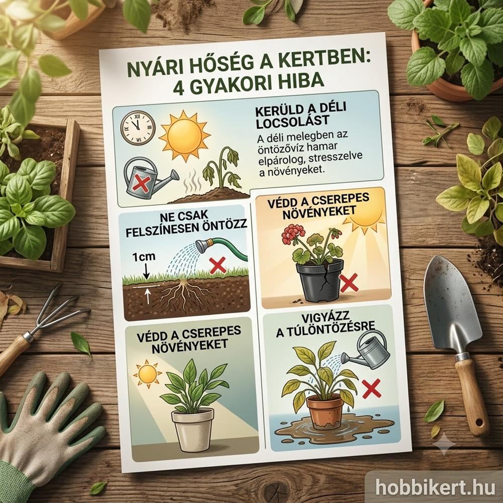 Nyári hőség a kertben: 4 gyakori hiba