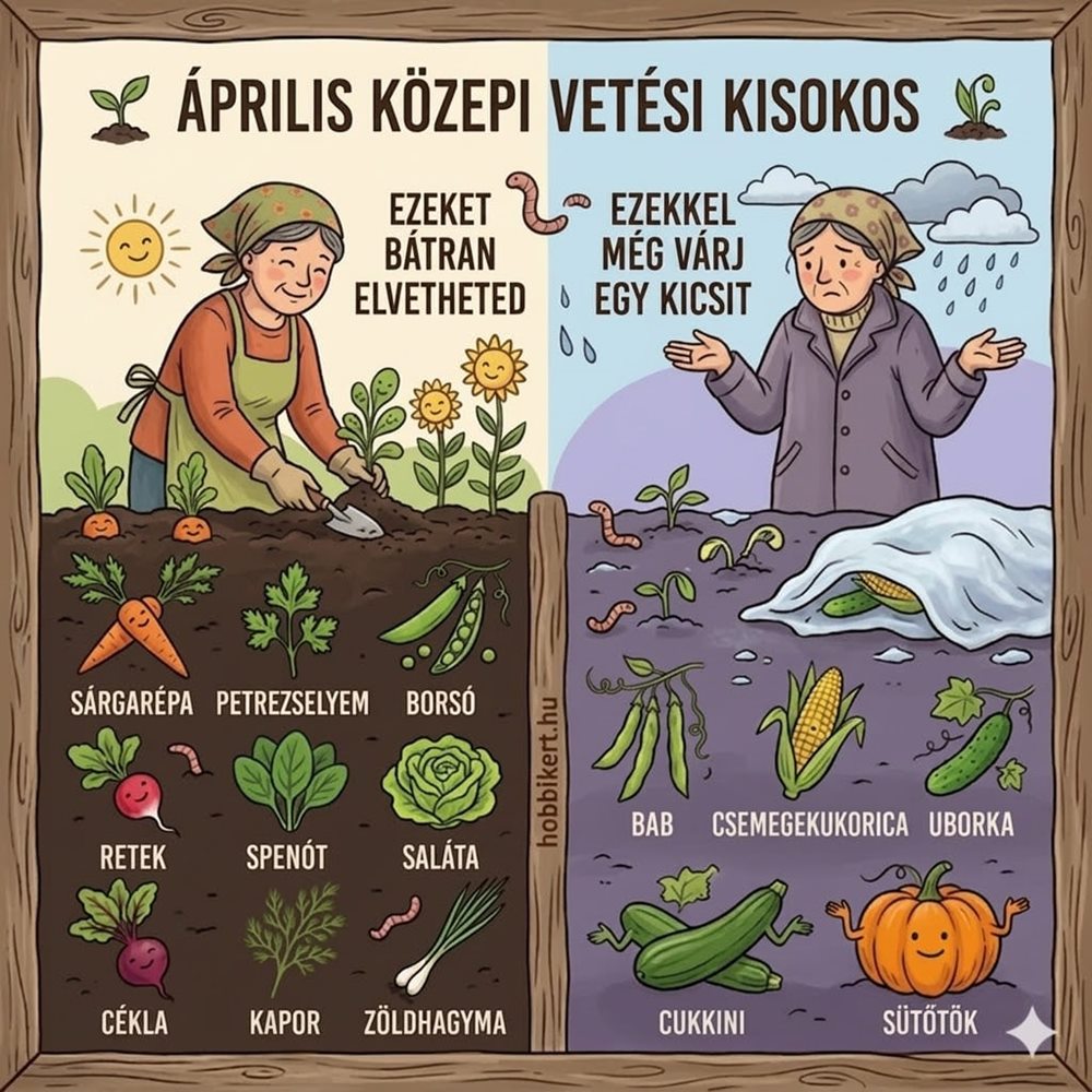 Április közepi vetési kisokos