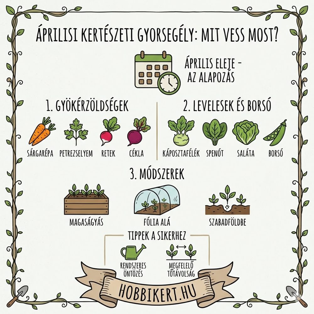 Áprilisi gyorssegély: mit vess most