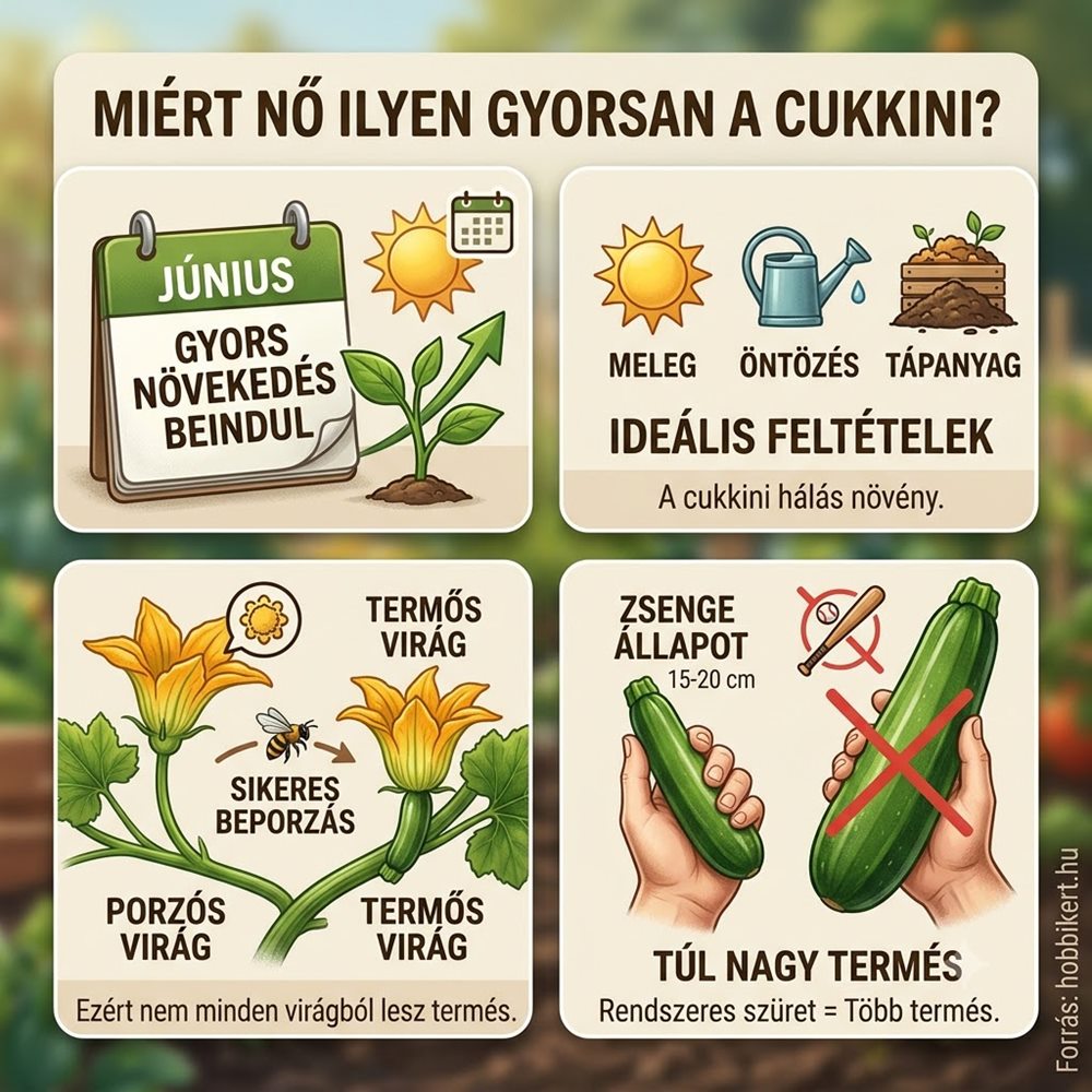 Miért nő gyorsan a cukkini?