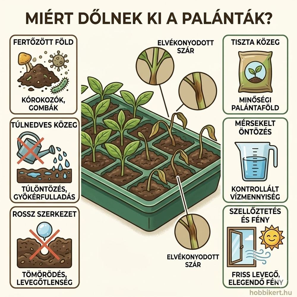 Miért dőlnek ki a palánták?