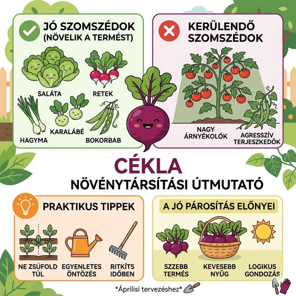 Mit ültess a cékla mellé