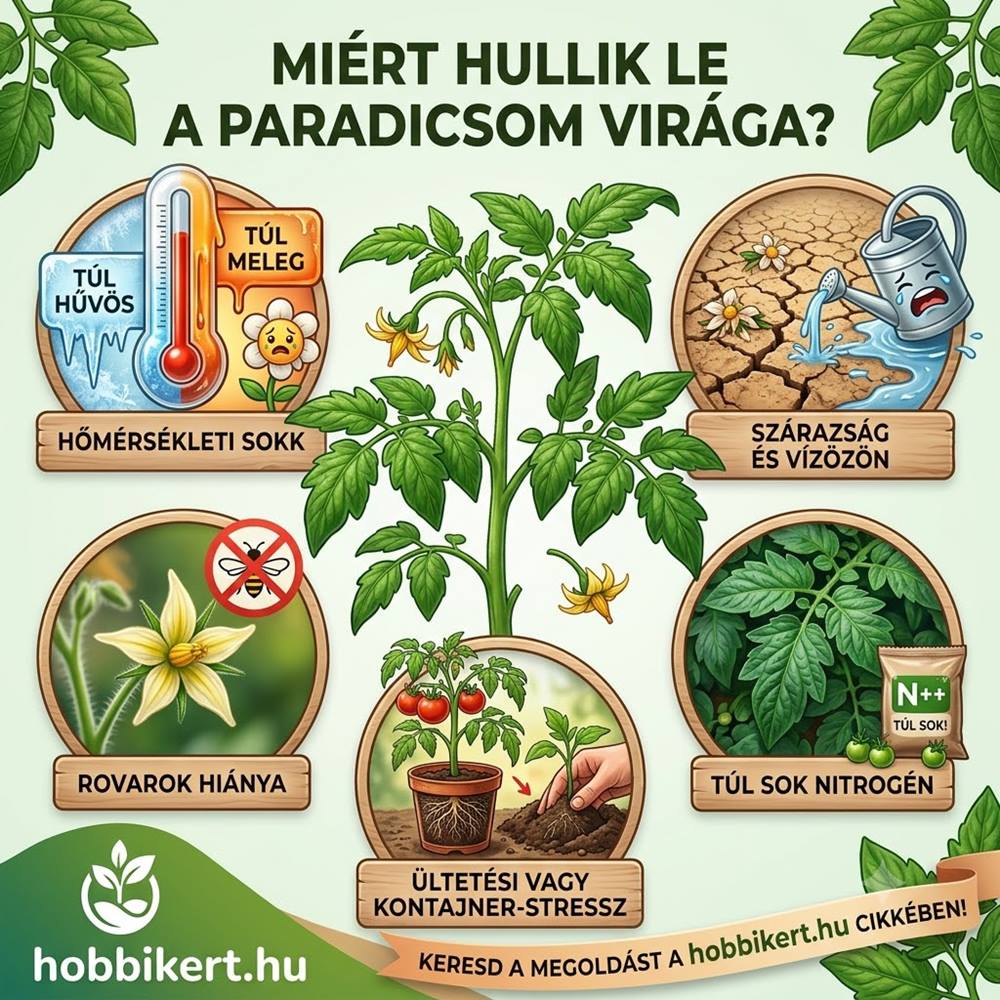Miért hullik le a paradicsom virága?