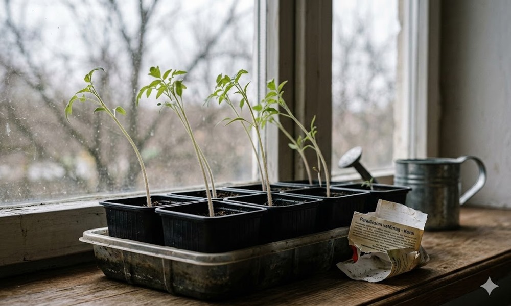 A paradicsompalánták márciusi öngólja: túl korán vetsz, aztán nyurgul minden