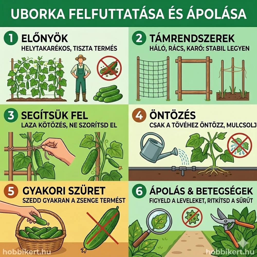 Uborka felfuttatása és ápolása