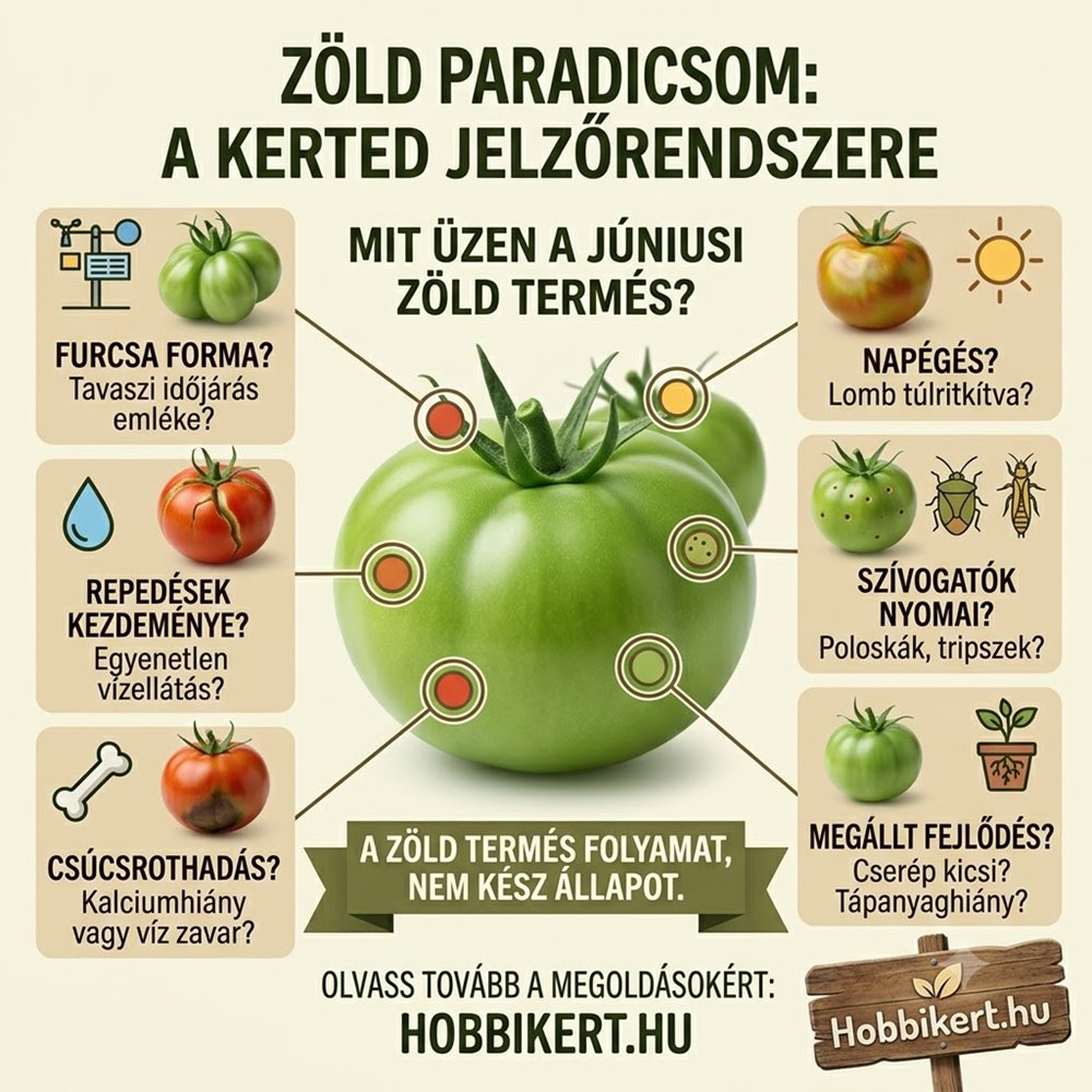 Zöld paradicsom bajt jelezhet